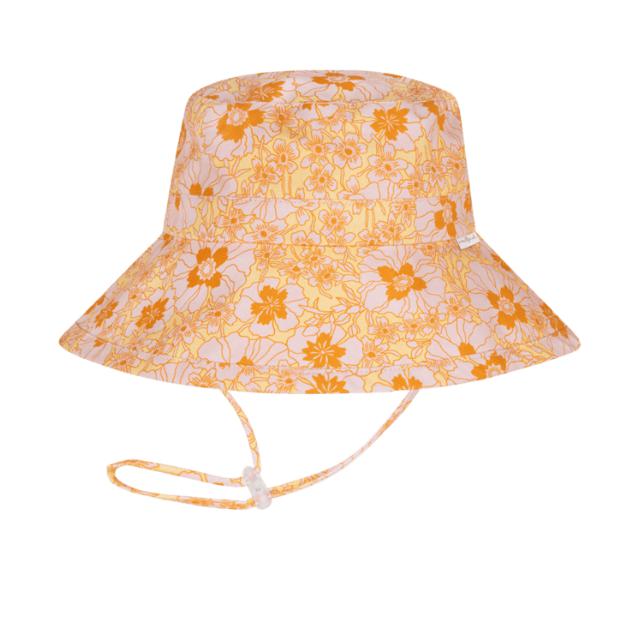 Millymook Girl's Wide Brim Bucket Hat - Magnolia (2 Years & Up)